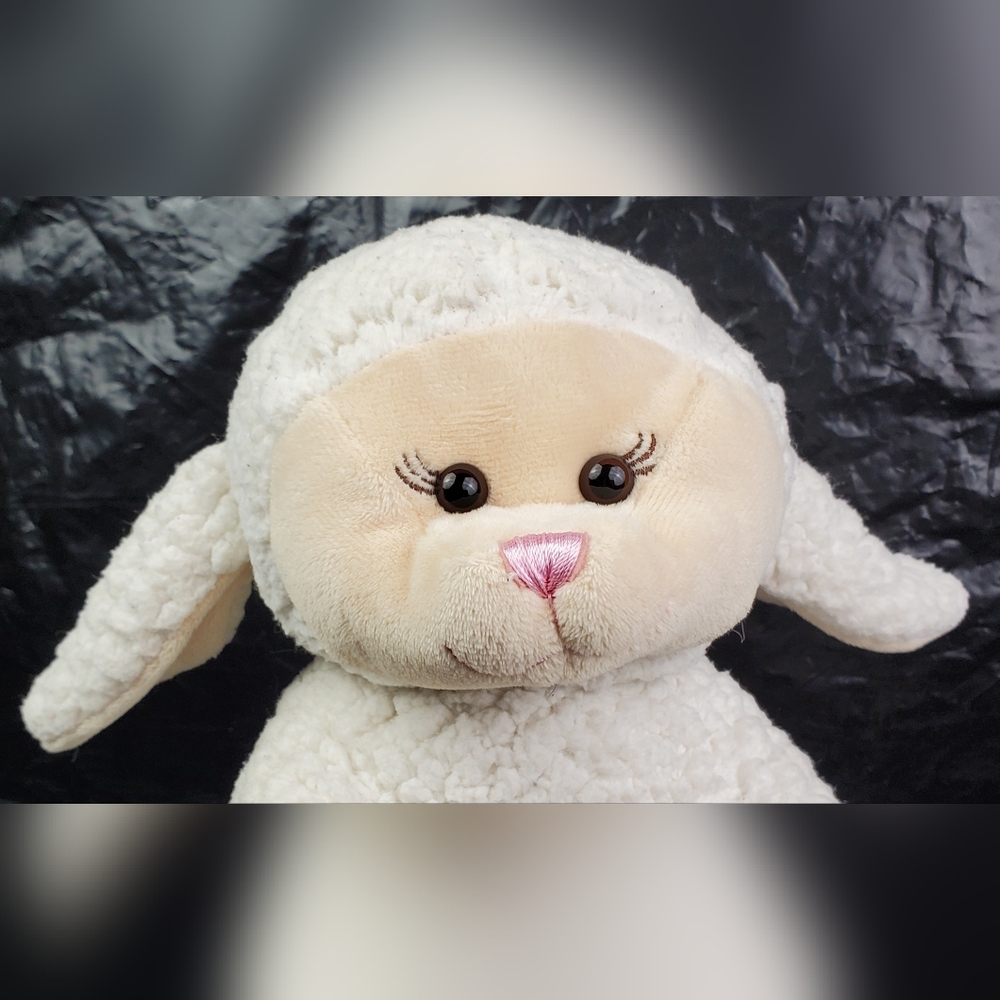 Build-A-Bear BAB Vanilla Swirl Sitting Lamb Plush Stuffed Animal Retired - GUC